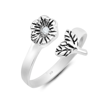 Toe Ring Sunflower Shaped with Leaves TR-101